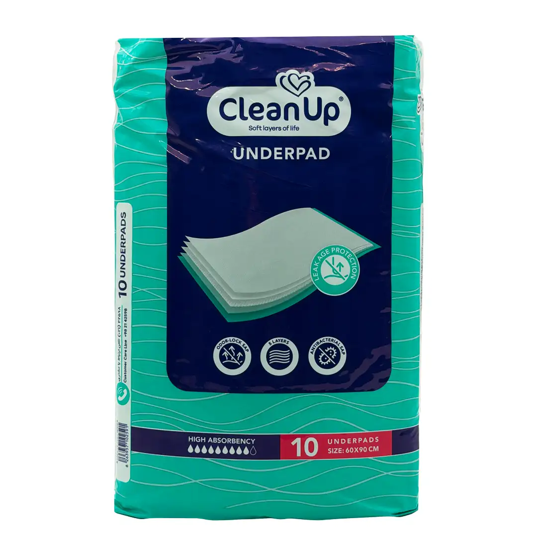 پد زیرانداز یکبار مصرف (دروشیت) 90*60 کلین آپ Clean Up - بسته 10 عددی