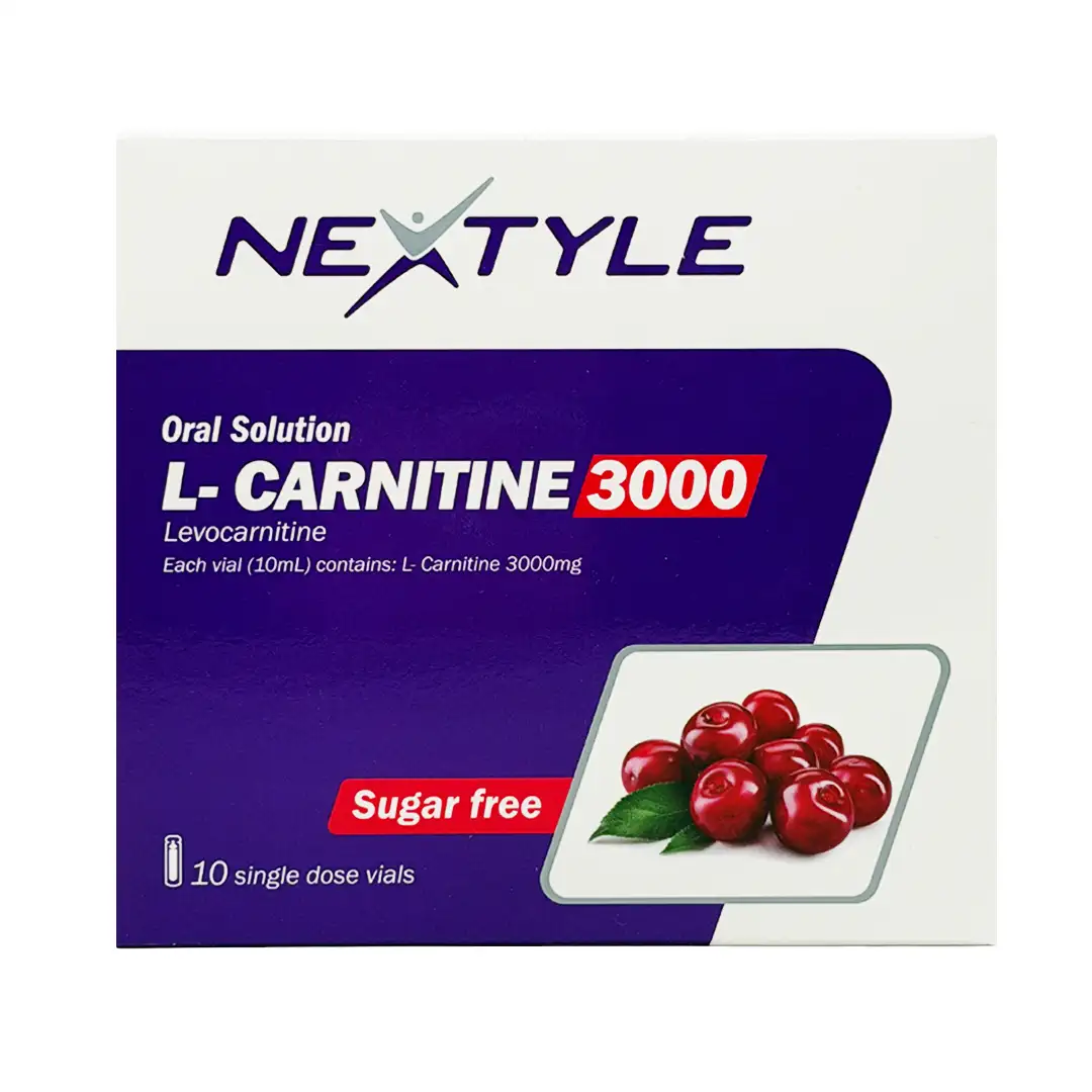 ویال مایع خوراکی ال کارنیتین 3000 نکستایل - 10 عددی
