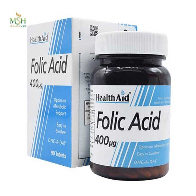 قرص فولیک اسید 400 میکروگرم  هلث اید - 90 عددی