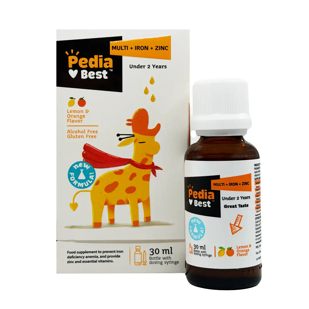 قطره خوراکی مولتی ویتامین + آهن + زینک پدیابست - 30 میلی لیتر