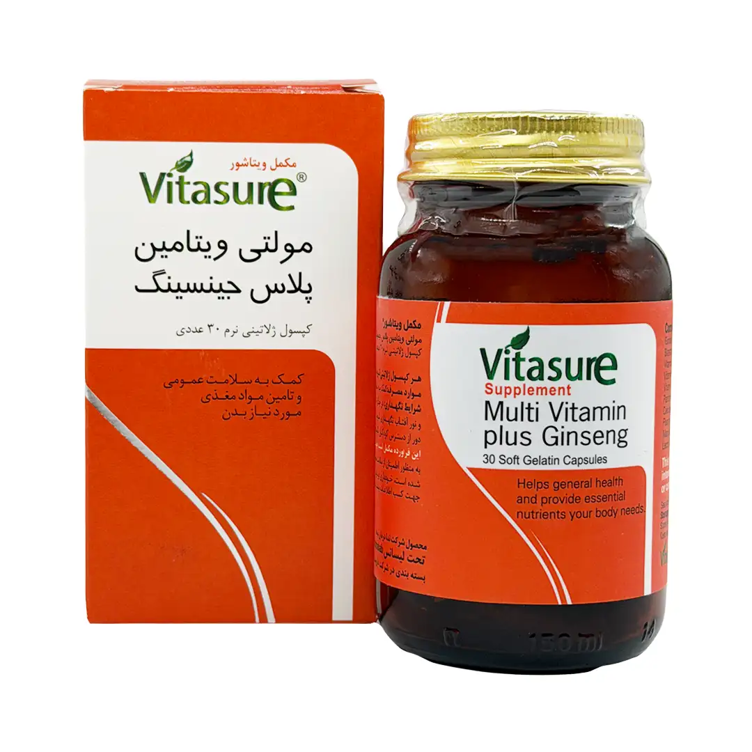 سافت ژل مولتی ویتامین + جینسینگ ویتاشور - 30 عددی