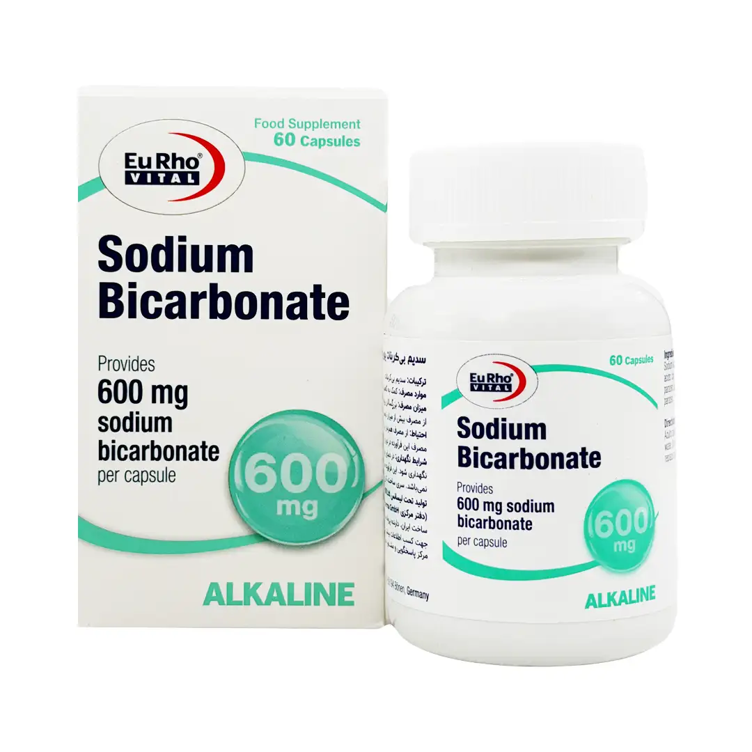 کپسول سدیم بی کربنات 600 میلی گرم یوروویتال - 60 عددی