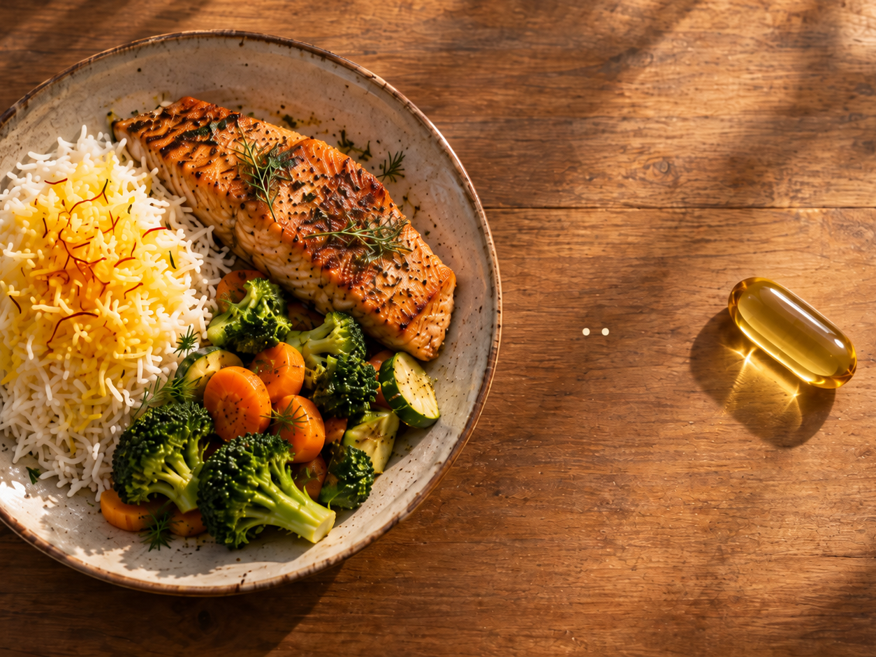 بهترین زمان مصرف قرص امگا ۳؛ صبح یا شب، قبل یا بعد غذا؟