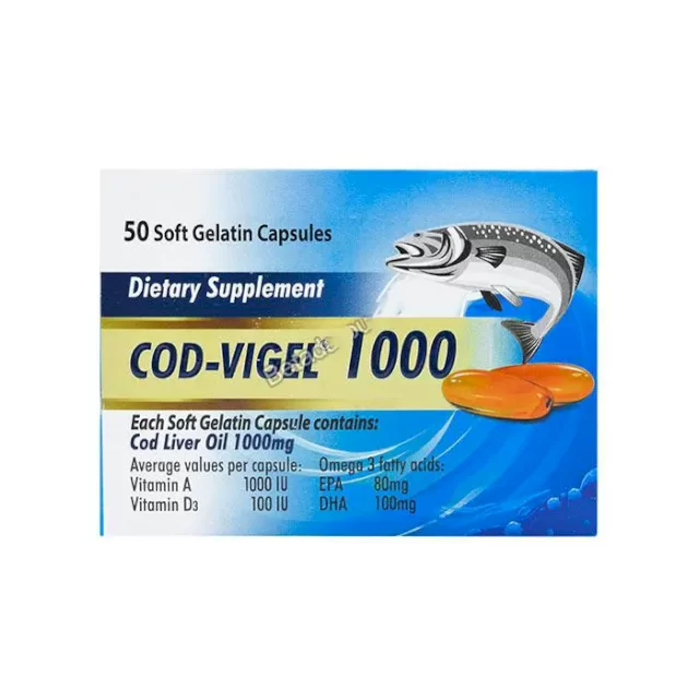 کپسول کاد ویژل(روغن کبد ماهی) 1000 میلی گرم دانا 50 عددی