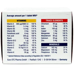 قرص مولتی ویتامین یوروویتال - 30 عددی