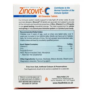 قرص زینکوویت-C هلث اید - 60 عددی