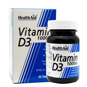 قرص ویتامین د3 (D3) 1000 واحد هلث اید - 30 عددی