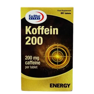 قرص کافئین 200 یوروویتال - 60 عددی
