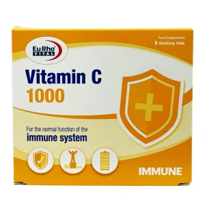 ویال مایع خوراکی ویتامین ث 1000 میلی گرمی یوروویتال - 6 عددی