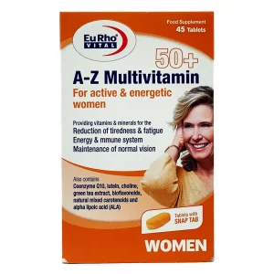 قرص مولتی ویتامین  A-Z بانوان بالای 50 سال یوروویتال - 45 عددی