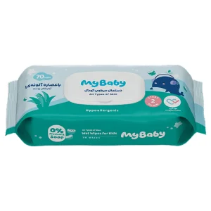 دستمال مرطوب کودک با عصاره آلوئه ورا مای بیبی - 70 عددی