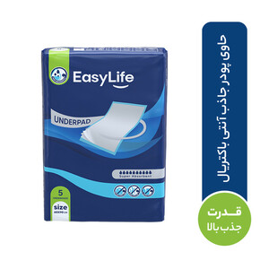 پد زیرانداز بهداشتی ایزی لایف (60*90) مدل آنتی باکتریال - بسته 5 عددی