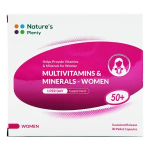 کپسول پلت مولتی ویتامین و مینرال خانم ها + 50 نیچرز پلنتی - 30 عددی
