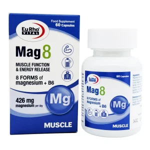 کپسول منیزیم 8 (مگ 8) یوروویتال - 60 عددی