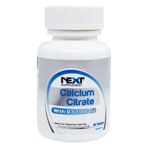 قرص  کلسیم سیترات + ویتامین د3 نکست ساپلمنت- 60 عددی