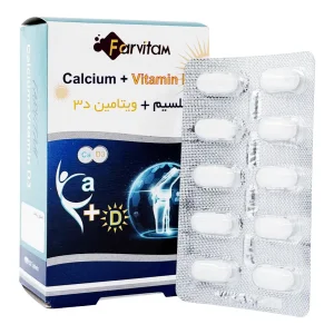 قرص کلسیم + ویتامین د3 فارویتام - 50 عددی