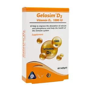 سافت ژل ژلوسیم د3 1000 سیمرغ دارو - 60 عددی