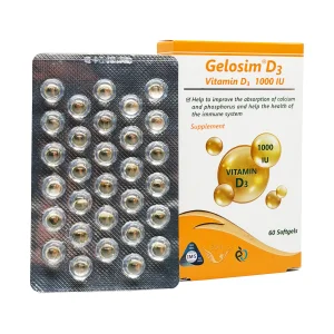 سافت ژل ژلوسیم د3 1000 سیمرغ دارو - 60 عددی