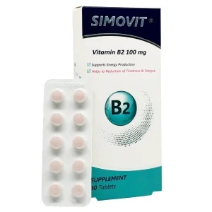 قرص ویتامین ب2 100 میلی گرم سیمرغ دارو - 30 عددی
