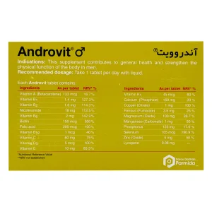 قرص آندروویت دارو درمان پارمیدا - 30 عددی