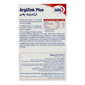 کپسول آرژی‌زینک پلاس یوروویتال- 60 عددی