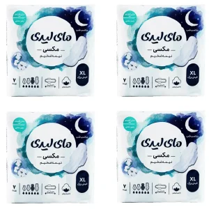 نوار بهداشتی مکسی نیمه ضخیم پنبه ای خیلی بزرگ مای لیدی 7 عددی - پک 4 عددی