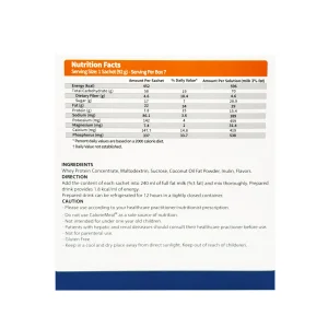 جدول ارزش غذایی و ترکیبات ساشه کالری میل کارن اصل