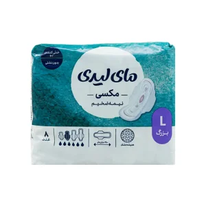 نوار بهداشتی مکسی مشبک سایز بزرگ مای لیدی 8 عددی - پک 4 عددی
