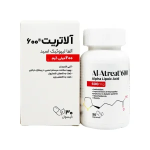 کپسول آلاتریت 600 م گ (آلفا لیپوئیک اسید) (ALA) تچرا فارمد - 60 عددی
