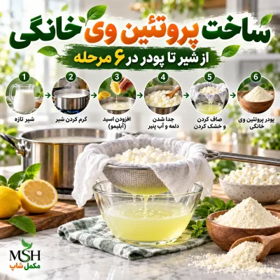 ساخت پروتئین وی خانگی؛ از شیر تا پودر در ۶ مرحله