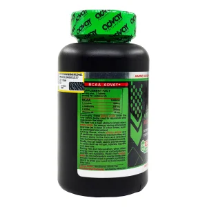 جدول ترکیبات قرص BCAA ادوای پلاس با مقدار لوسین، ایزولوسین، والین و ویتامین B6