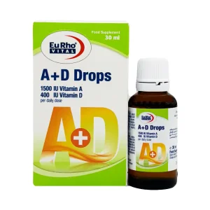 قطره خوراکی آ + د یوروویتال - 30 میلی لیتر