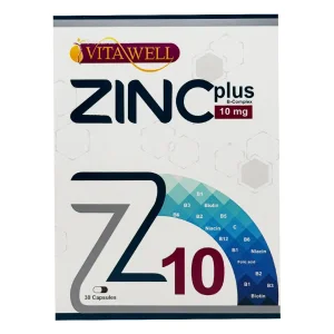 کپسول زینک پلاس 10 میلی گرم ویتاول - 30 عددی