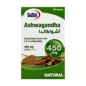 کپسول آشواگاندا 450 میلی گرم یوروویتال - 30 عددی