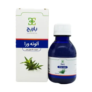 شربت آلوئه ورا باریج اسانس ۱۲۰ میلی‌لیتر به همراه جعبه محصول
