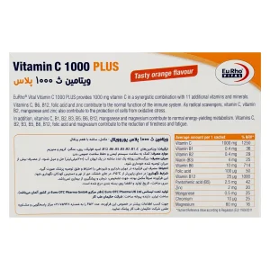 ساشه ویتامین ث 1000 پلاس یوروویتال - 30 عددی
