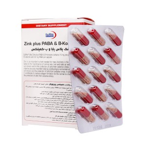 کپسول زینک پلاس پابا + ب کمپلکس یوروویتال 60 عددی