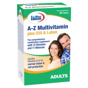 مولتى‌ ویتامین A-Z  پلاس کیوتن و لوتئین یوروویتال - 60 عددی