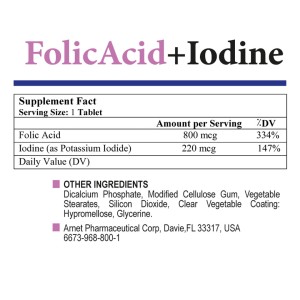 قرص فولیک اسید + ید هلث برست 30 عددی