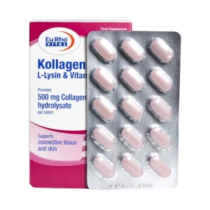 کلاژن پلاس(کلاژن+لیزین+C) یوروویتال 60 عددی