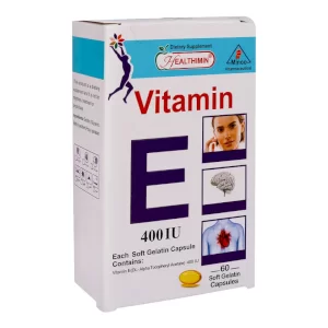 کپسول ویتامین E 400 واحد هلثی مین 60 عددی