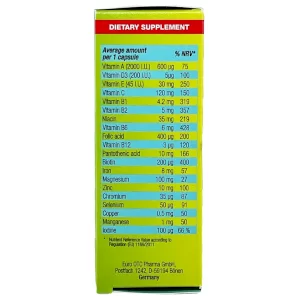 مشخصات کپسول  دیافیت یوروویتال 30 عددی