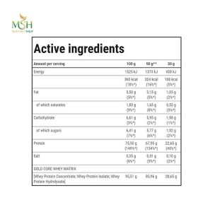 مشخصات پروتئین وی ترک نوتریشن 1500 گرم
