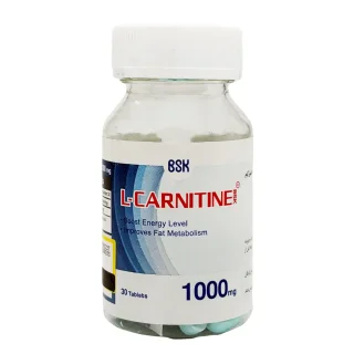 قرص ال کارنیتین 1000 میلی گرم بی اس کی - 30 عددی