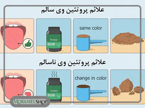 علائم خرابی پروتئین وی.