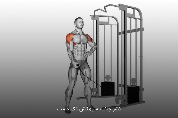 نشر جانب سیمکش تک دست در برنامه شش روزه بدنسازی