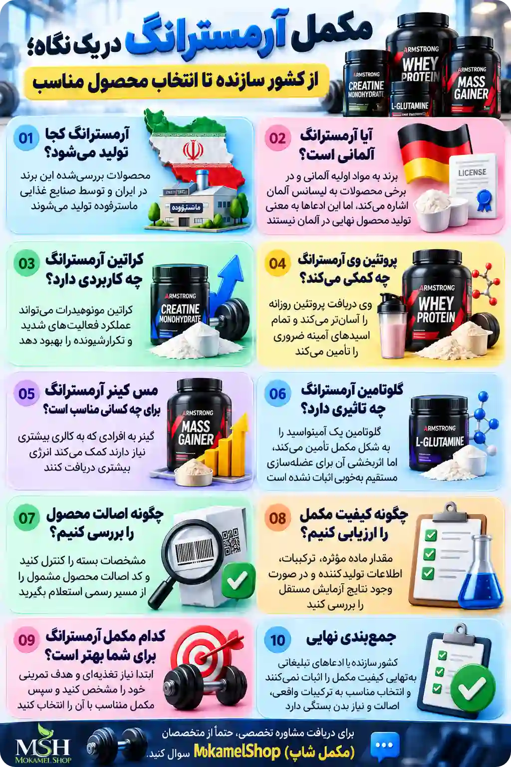 مکمل آرمسترانگ در یک نگاه؛ از کشور سازنده تا انتخاب محصول 