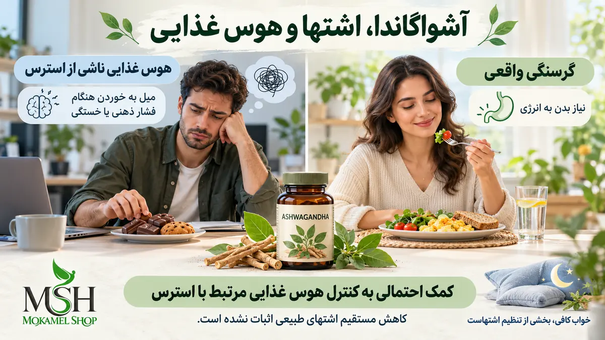 تأثیر آشواگاندا بر اشتها و هوس غذایی ناشی از استرس و نقش خواب در تنظیم گرسنگی