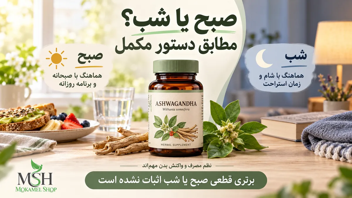 مصرف آشواگاندا صبح یا شب؛ مقایسه زمان مصرف همراه صبحانه و برنامه استراحت شبانه