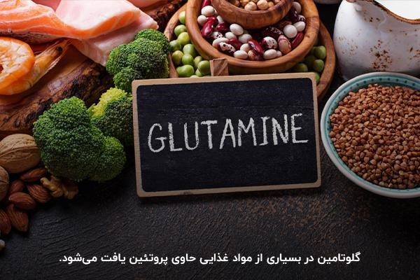 منابع غذایی حاوی پروتئین و منابع غذایی حاوی گلوتامین
